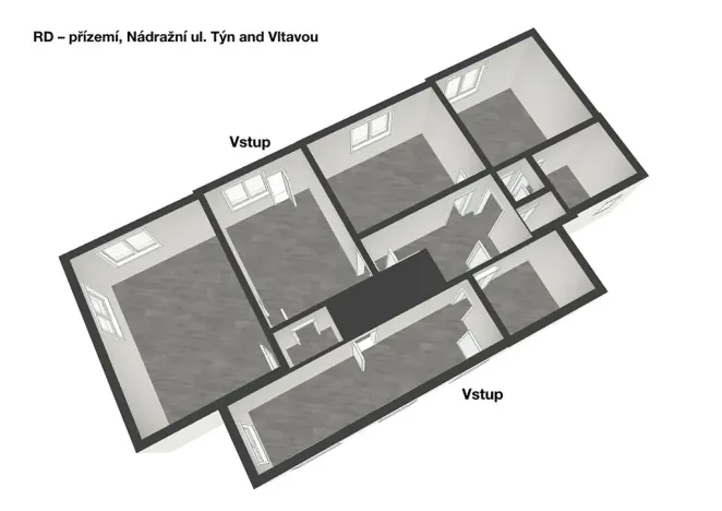 Pronájem vícegeneračního domu, Týn nad Vltavou, Nádražní, 160 m2