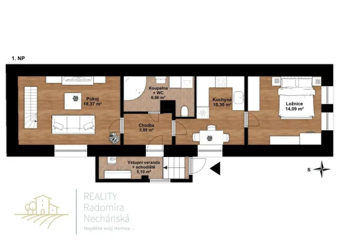 Prodej rodinného domu, Hovorčovice, Stará náves, 118 m2