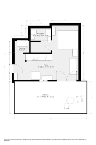Pronájem bytu 1+kk, Brno, Netušilova, 32 m2