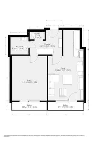 Pronájem bytu 2+kk, Kuřim, Wolkerova, 47 m2