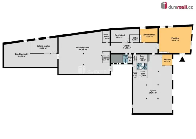 Pronájem výrobních prostor, Bystřice, Dr. E. Beneše, 1000 m2