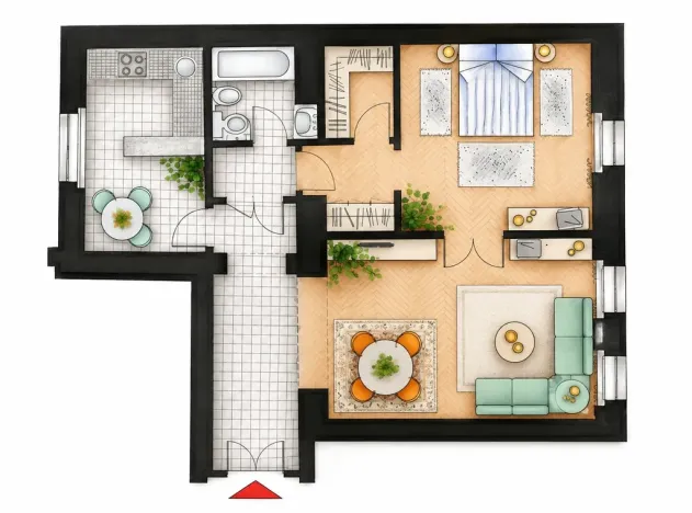 Pronájem bytu 2+1, Praha - Smíchov, Janáčkovo nábřeží, 80 m2