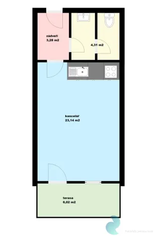 Pronájem kanceláře, Český Krumlov, Budějovická, 35 m2