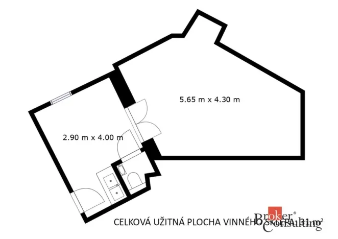 Prodej bytu 2+kk, Brno - Černovice, 49 m2