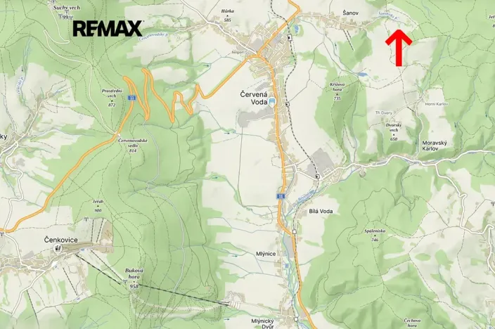 Prodej pozemku pro bydlení, Červená Voda, 1745 m2