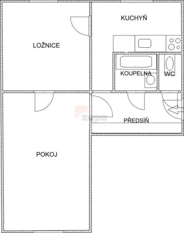 Pronájem bytu 2+1, Praha - Hloubětín, Poděbradská, 53 m2