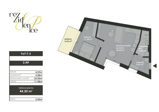Prodej bytu 2+kk, Brno - Bohunice, Elišky Přemyslovny, 50 m2