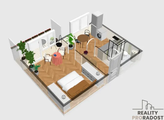 Prodej bytu 1+1, Brno, Vondrákova, 33 m2