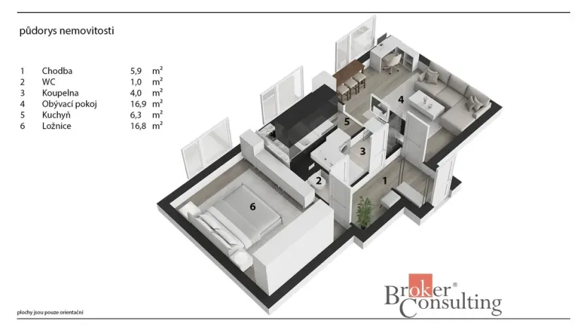Prodej bytu 2+1, Chrudim - Chrudim III, Palackého třída, 53 m2