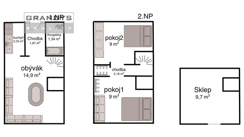 Prodej chaty, Frymburk - Milná, 50 m2