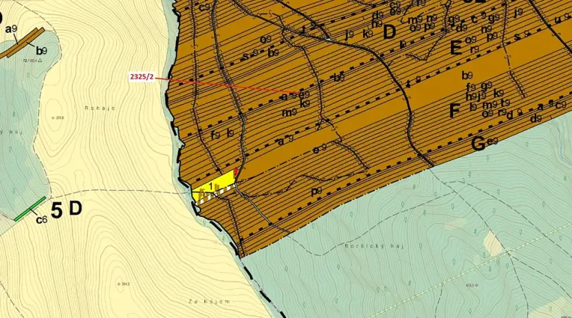 Dražba lesa, Slavkov, 2122 m2