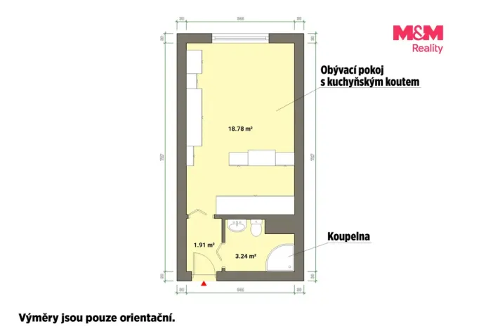 Prodej bytu 1+kk, Mariánské Lázně - Úšovice, Havlíčkova, 25 m2