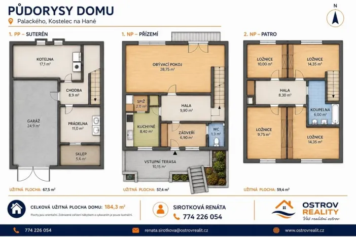 Prodej rodinného domu, Kostelec na Hané, Palackého, 184 m2