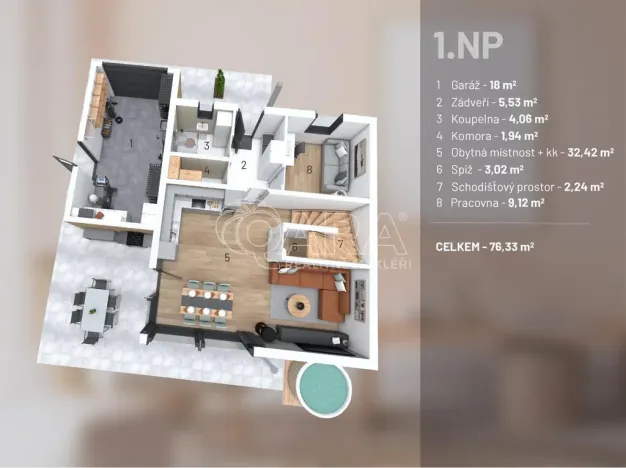 Prodej rodinného domu, Kamenice - Ládví, Lužní, 131 m2