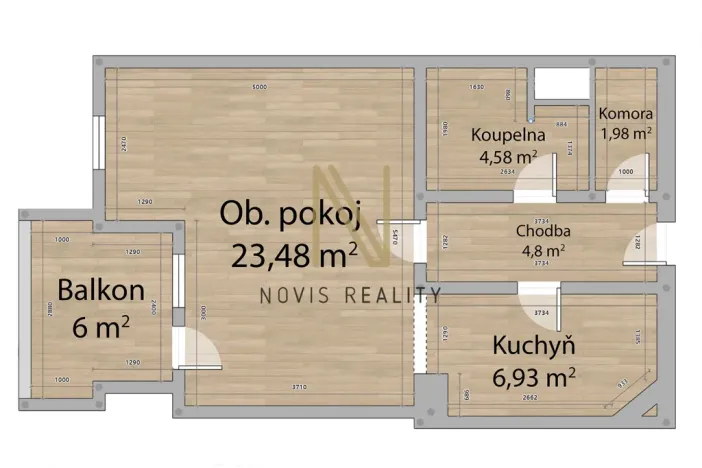 Pronájem bytu 1+kk, Klatovy - Klatovy IV, Plánická, 41 m2