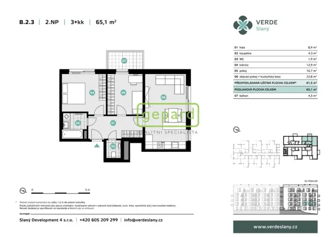 Prodej bytu 3+kk, Slaný, U Benaru, 61 m2