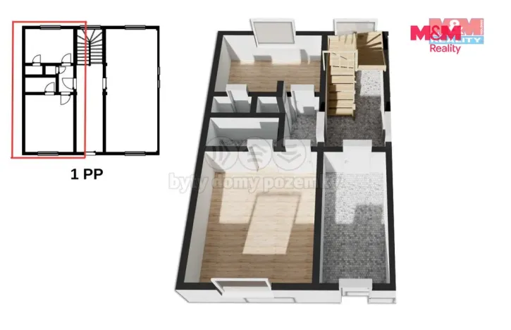Prodej bytu 1+1, Praha - Krč, Hornokrčská, 43 m2