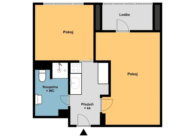 Pronájem bytu 2+kk, Kralupy nad Vltavou, sídl. Hůrka, 39 m2