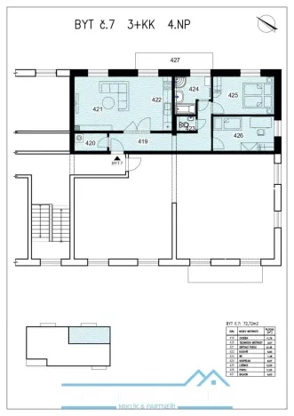 Pronájem bytu 3+kk, Znojmo, Sládkova, 95 m2