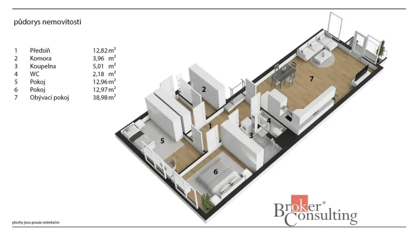 Pronájem bytu 3+kk, Hradec Králové - Pražské Předměstí, Kollárova, 89 m2
