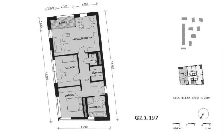 Pronájem bytu 3+kk, Havlíčkův Brod, Stromovka, 80 m2