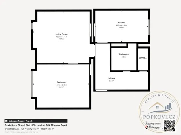 Prodej bytu 2+1, Jičín, Dlouhá, 57 m2