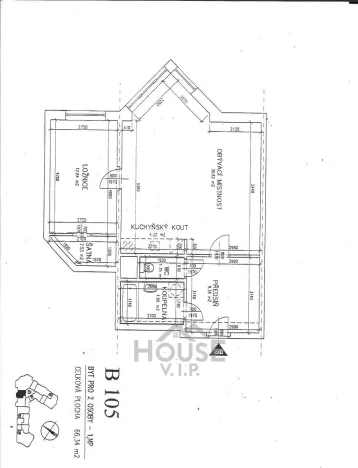 Prodej bytu 2+kk, Praha - Kunratice, K Václavce, 66 m2