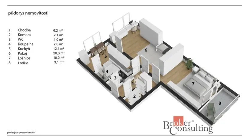 Prodej bytu 2+1, Hradec Králové - Moravské Předměstí, Štefánikova, 62 m2