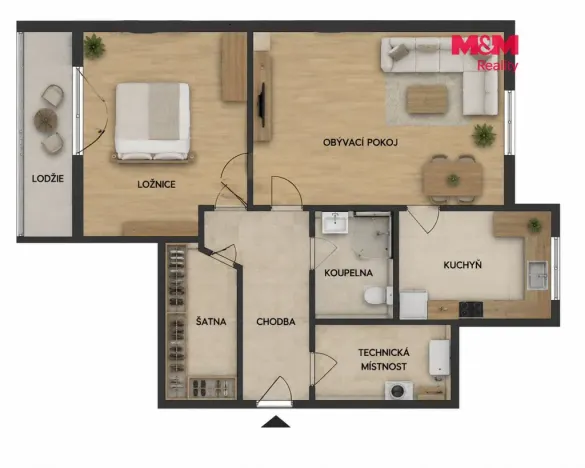 Prodej bytu 2+1, Podbořany, Alšova, 68 m2