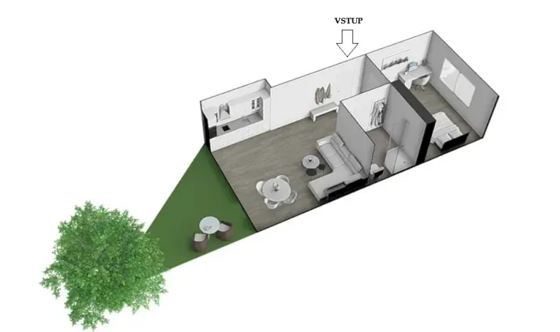 Pronájem bytu 2+kk, Brno, Černohorská, 48 m2