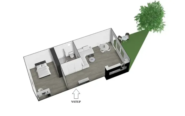 Pronájem bytu 2+kk, Brno, Černohorská, 48 m2