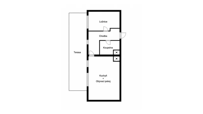 Pronájem bytu 2+kk, Hluboká nad Vltavou, Potoční, 52 m2