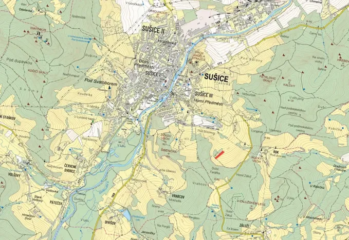 Prodej louky, Sušice, 1642 m2