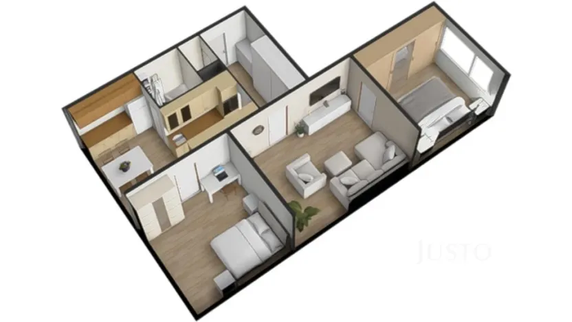 Prodej bytu 3+1, Písek - Budějovické Předměstí, třída Přátelství, 61 m2