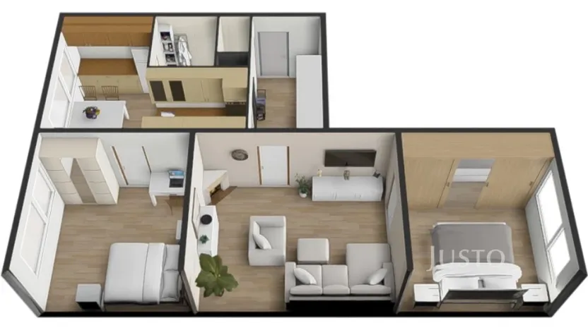 Prodej bytu 3+1, Písek - Budějovické Předměstí, třída Přátelství, 61 m2