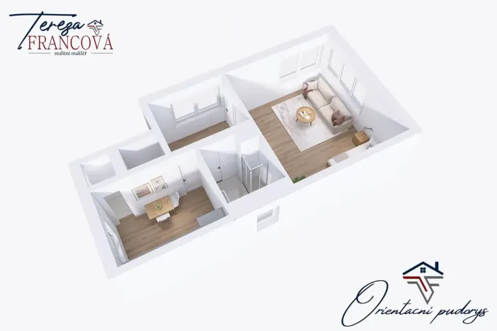 Pronájem bytu 1+1, Prostějov, Riegrova, 43 m2