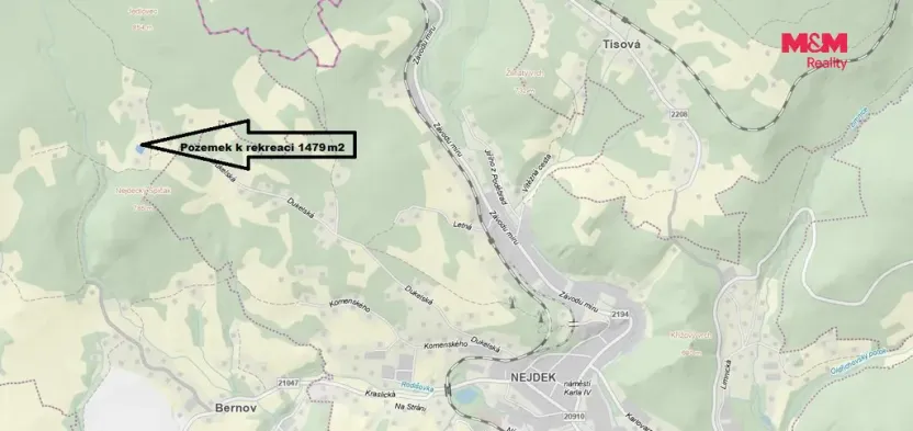 Prodej louky, Nejdek - Bernov, 1479 m2