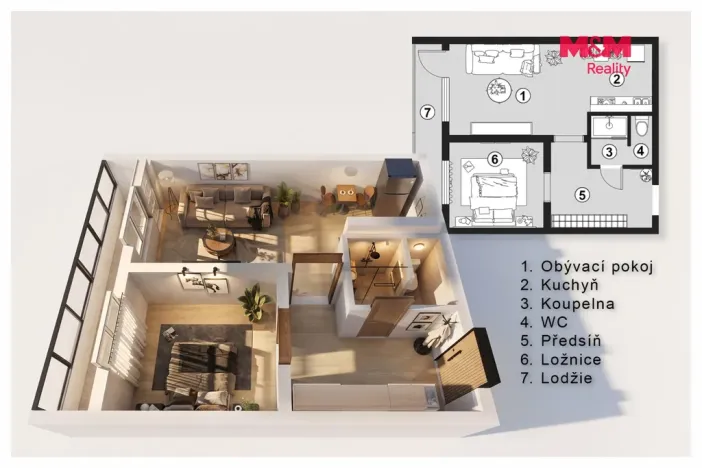 Prodej bytu 2+kk, Neratovice, Kojetická, 46 m2