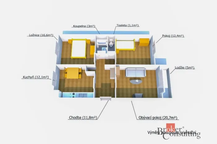 Pronájem bytu 3+1, Bezvěrov - Dolní Jamné, 80 m2