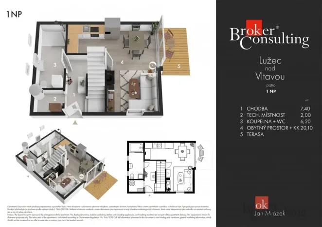 Prodej rodinného domu, Lužec nad Vltavou, Podřipská, 66 m2