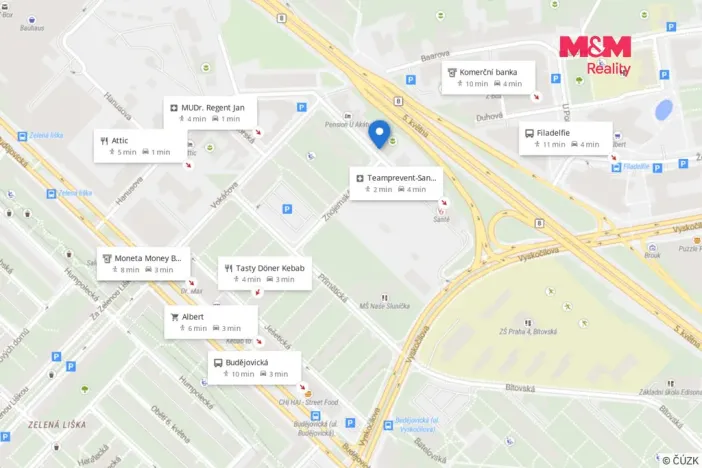 Prodej bytu 1+kk, Praha - Michle, Hanusova, 28 m2
