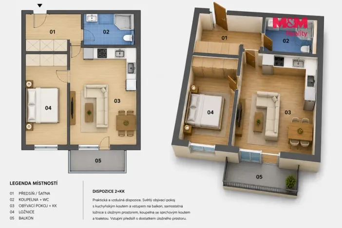 Pronájem bytu 2+kk, České Budějovice - České Budějovice 5, Ledenická, 56 m2