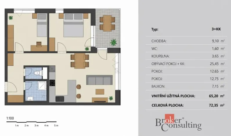 Prodej bytu 3+kk, Rychnov nad Kněžnou, Javornická, 65 m2