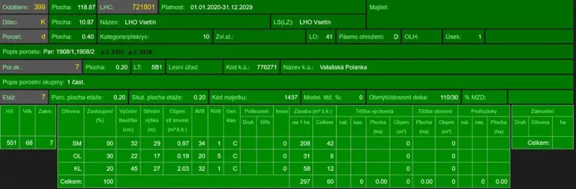 Prodej podílu lesa, Valašská Polanka, 1373 m2