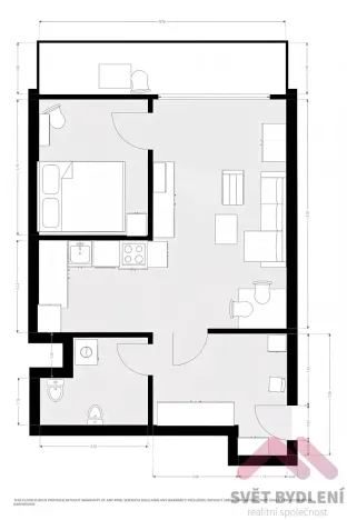 Pronájem bytu 2+kk, Praha - Stodůlky, Petržílkova, 50 m2