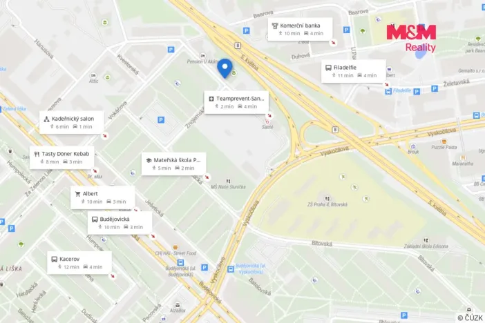 Prodej bytu 2+kk, Praha - Michle, Hanusova, 48 m2