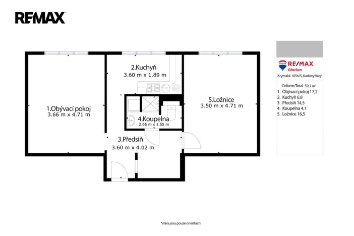 Pronájem bytu 2+1, Sokolov, Jelínkova, 52 m2