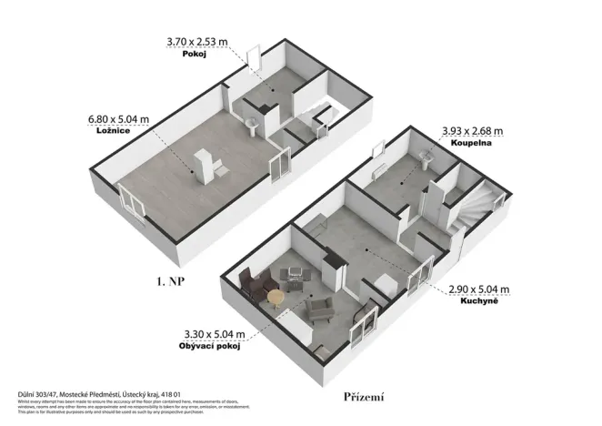 Prodej rodinného domu, Bílina, Důlní, 120 m2