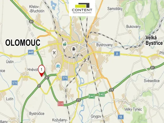 Pronájem výrobních prostor, Olomouc - Slavonín, Na Statkách, 8413 m2