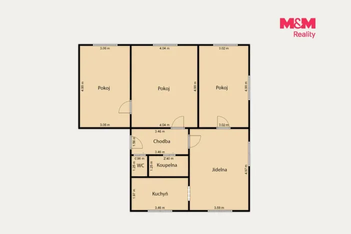 Prodej bytu 4+1, Sokolov, Sokolovská, 81 m2
